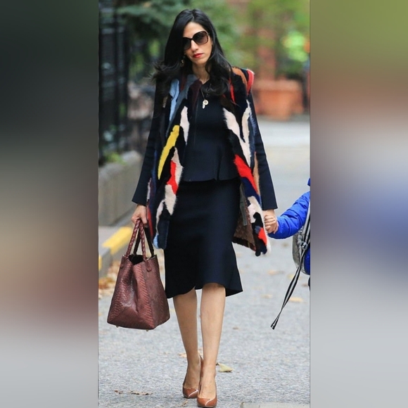 Alice + Olivia  Muticolor Patchwork Fur Vest Size Small - Picture 3 of 6